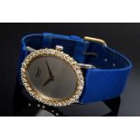Chopard GG/WG 750 Armbanduhr mit Brillantlünette (zus. ca. 1.36ct/VVSI/TW), Handaufzug, blaues