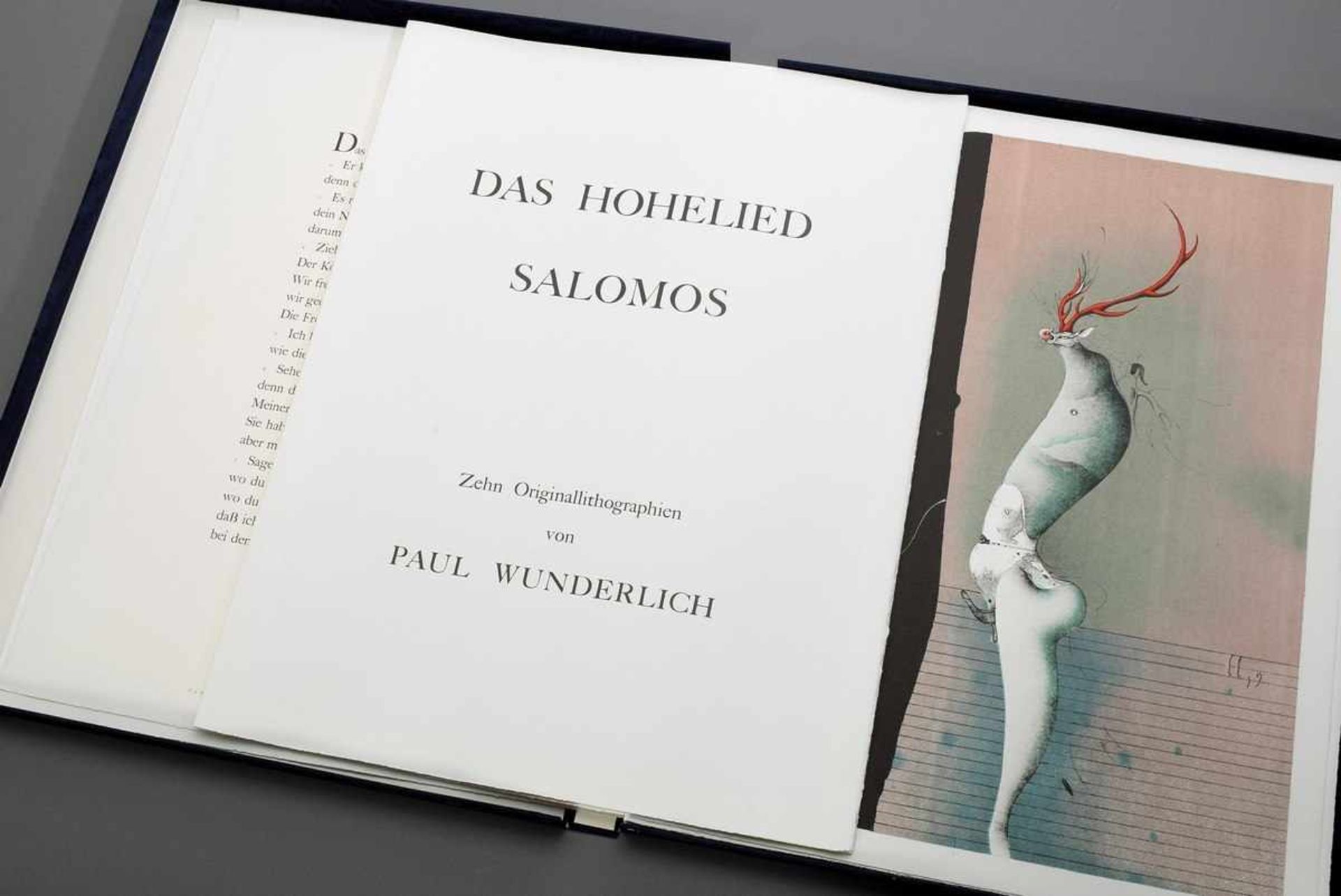 Wunderlich, Paul (1927-2010) Mappe "Das Hohe Lied Salomon" mit 10 Lithographien, 1970, 33/480,