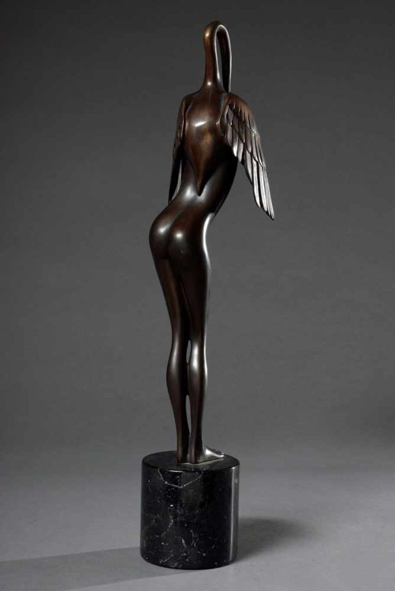 Bruni, Bruno (*1935) "Leda mit dem Schwan, stehend", Bronze, sign./num. 715/1000, auf schwarzem - Image 2 of 5