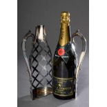 Versilberter Tiffany Champagner Flaschenhalter mit Rautengitter, vorne graviert Tiffany & Co., Boden
