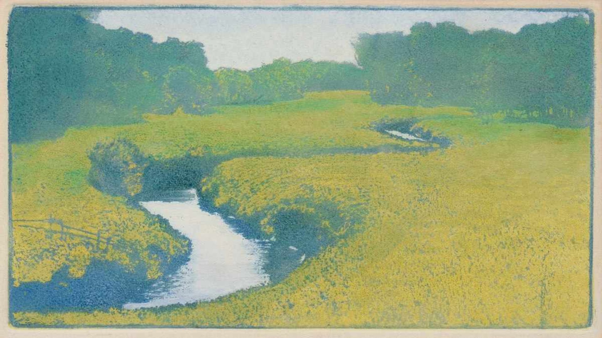 Ilies, Arthur (1870-1952) "Oberalster", Farblithographie, unsign., 19x32cm (m.R. 38x49cm)Ilies,