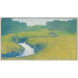 Ilies, Arthur (1870-1952) "Oberalster", Farblithographie, unsign., 19x32cm (m.R. 38x49cm)Ilies,