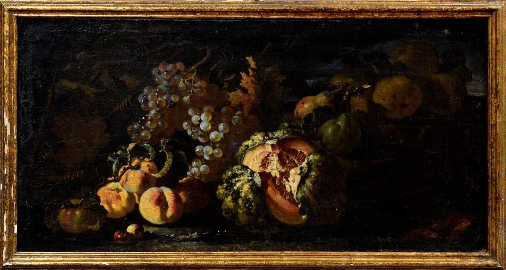 Castelli, Giovanni Paolo gen. Lo Spadino (1659-1730) "Stillleben mit Trauben, Melonen und - Bild 2 aus 8