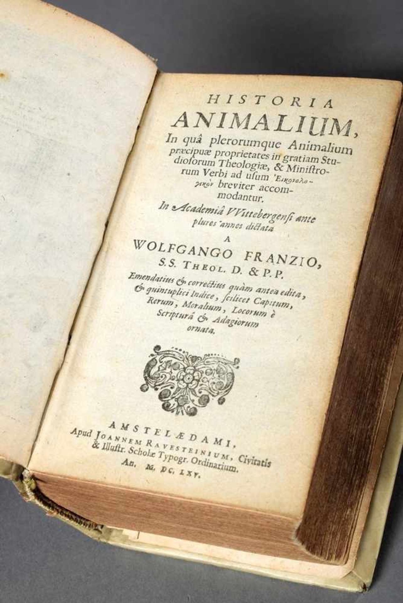 Band Franz, Wolfgang (1564-1628) "Historia animalium: in qua plerorumque Animalium praecipuae