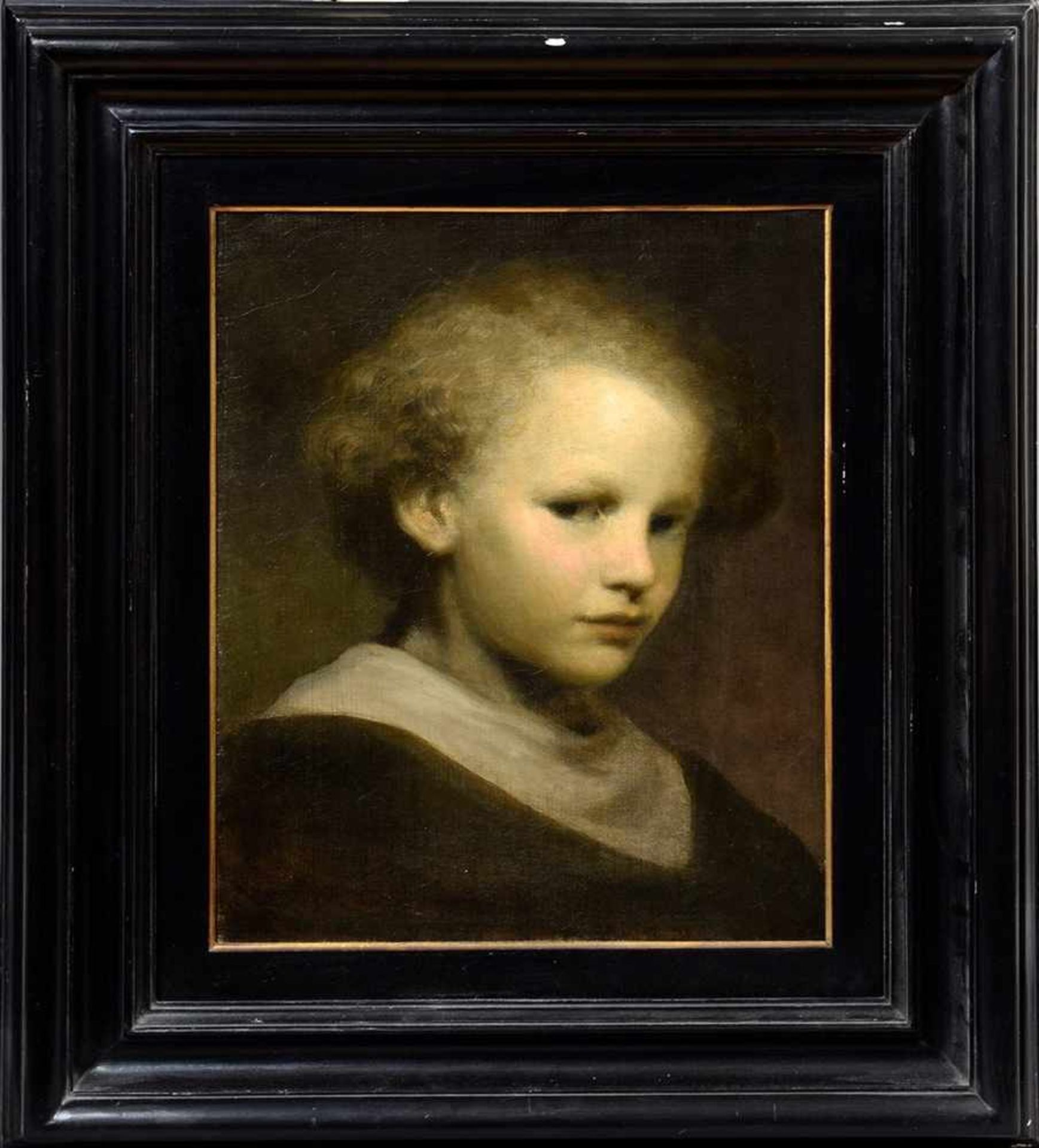 Carriere, Eugène (1849-1906) Nachfolge "Portrait eines Kindes", Öl/Leinwand, 42x34cm (m.R. 65x57cm), - Image 2 of 5