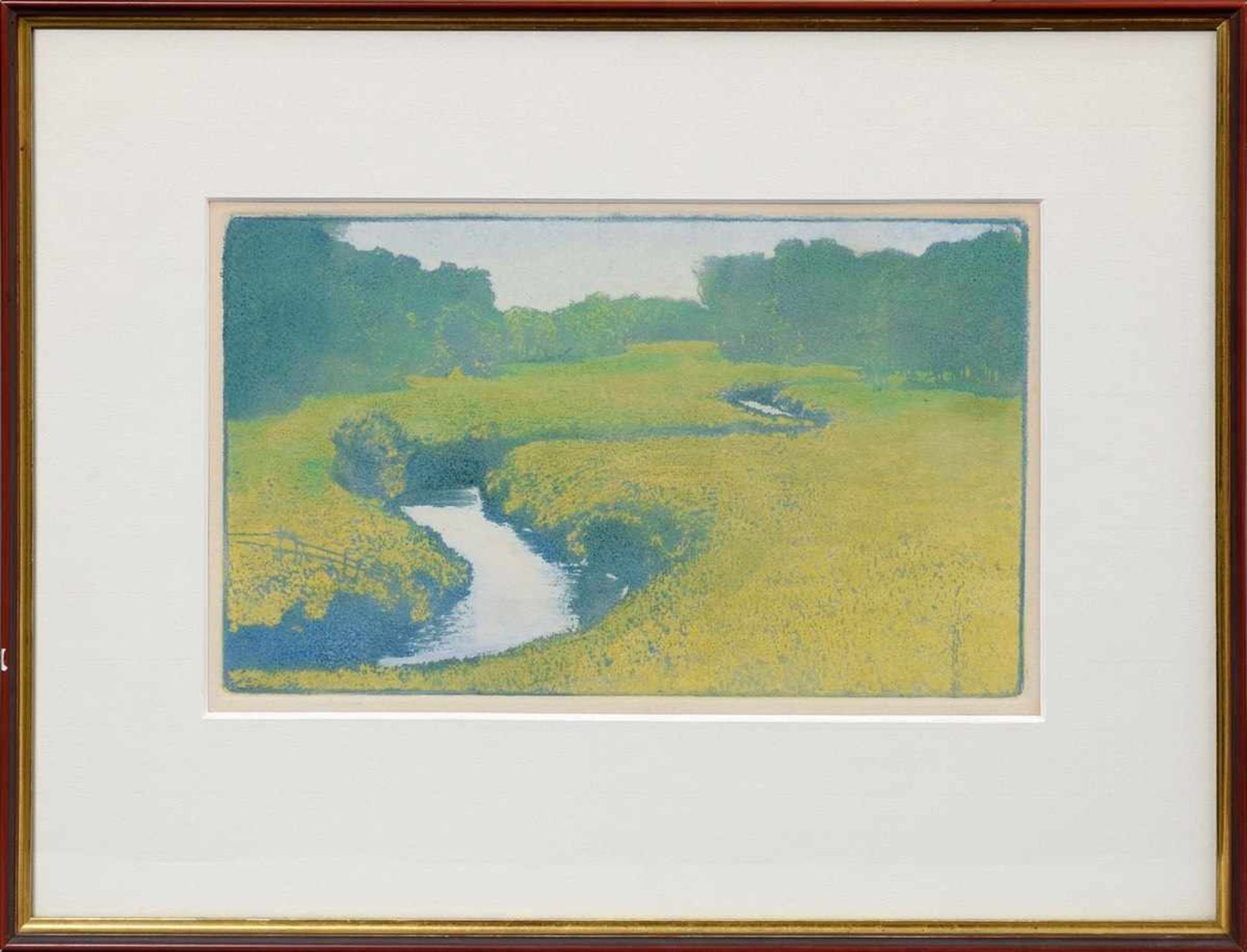 Ilies, Arthur (1870-1952) "Oberalster", Farblithographie, unsign., 19x32cm (m.R. 38x49cm)Ilies, - Bild 2 aus 2