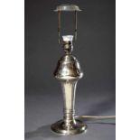 Martellierte dänische Vase als Lampe montiert, Silber 833 (gefüllt), H. 52cm, Marken