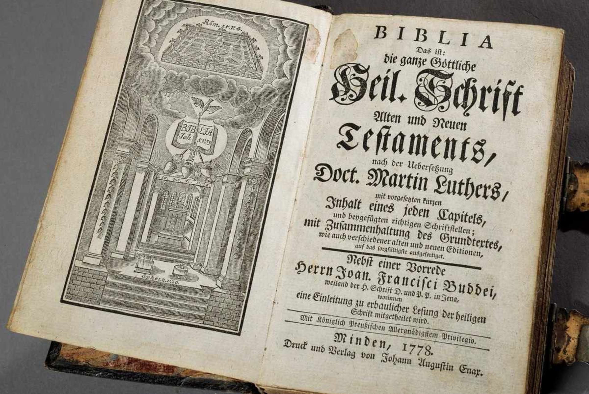 2 Diverse alte Bibeln: "Biblia. Die ganze Heilige Schrift...Nebst einer Vorrede Herrn Ioan. - Image 9 of 9