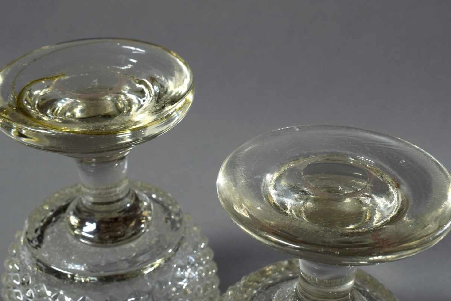 2 Diverse rustikale "Igel" Gläser in die Form geblasen, H. 18,5cm2 Various rustic "hedgehog" glasses - Image 2 of 3