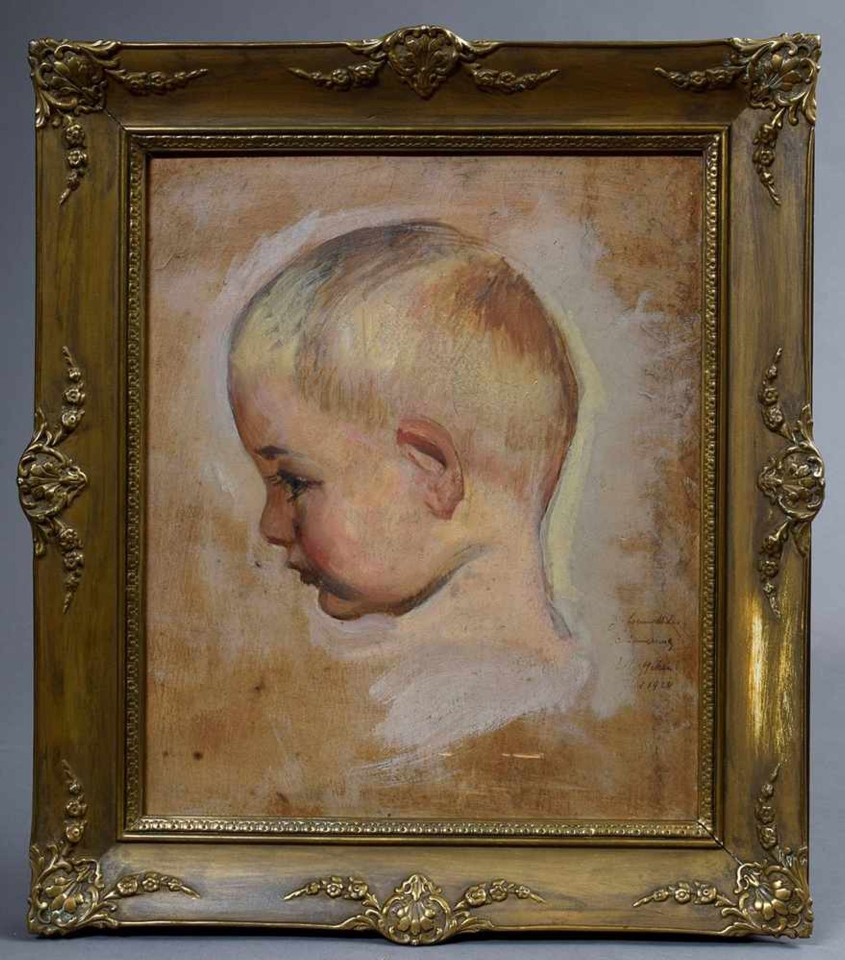 2 Diverse Geffcken, Walter (1872-1950) "Kinderportraits" 20er Jahre, Öl/Malpappe, sign./dediziert, - Bild 2 aus 8