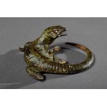 Wiener Bronze "Eidechse", H. 2,5cm, etwas bestoßen, beriebenViennese Bronze "Lizard", h. 2,5cm,