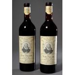 2 Flaschen Rotwein, Spanien, "Don Pascual Riserva Especial Viejo Navarra Spain" 1986, guter