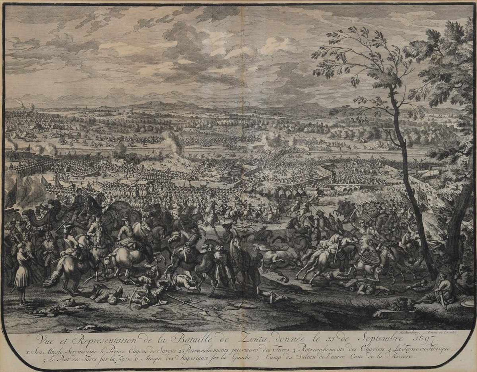 9 Diverse Huchtenberg, Jan van (1647-1733) "Vue et Representation de la Bataille de Zenta ( - Bild 7 aus 21