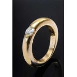 GG 750 Cartier Ring "Ellipse" mit einem Brillant (ca. 0.25ct/VVS/TW), Ref.15 EK, Cartier 1991, 9,2g,