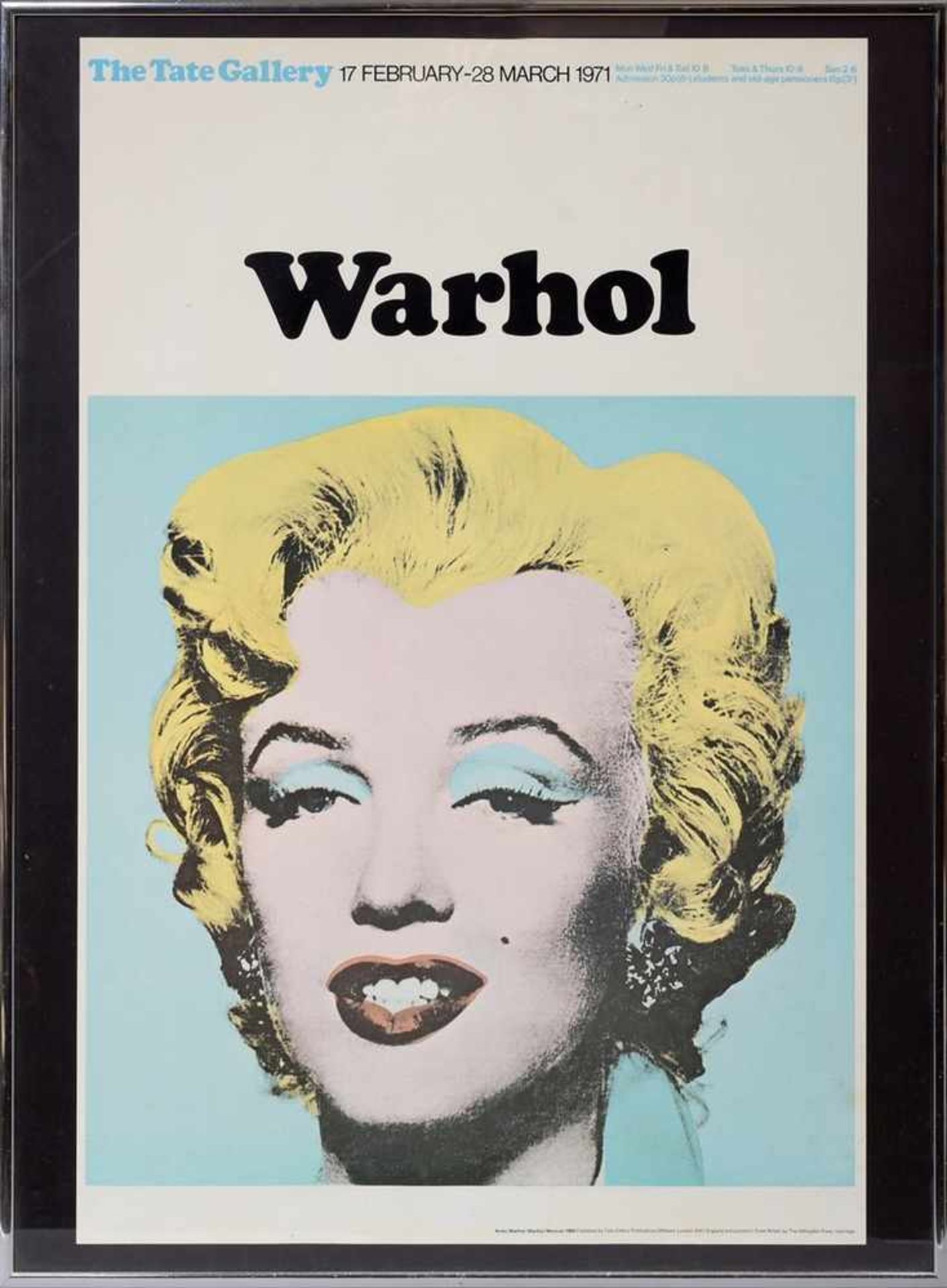 2 Diverse Warhol, Andy (1928-1987) "Turquoise Marilyn" Offsetlithographie Poster der Tate Gallery - Bild 4 aus 5