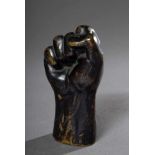 Brockmüller, Friedrich Franz (1888-1958) "Gereckte Faust", Bronze, am Boden bez. "FIAIEIEI", H. 7,