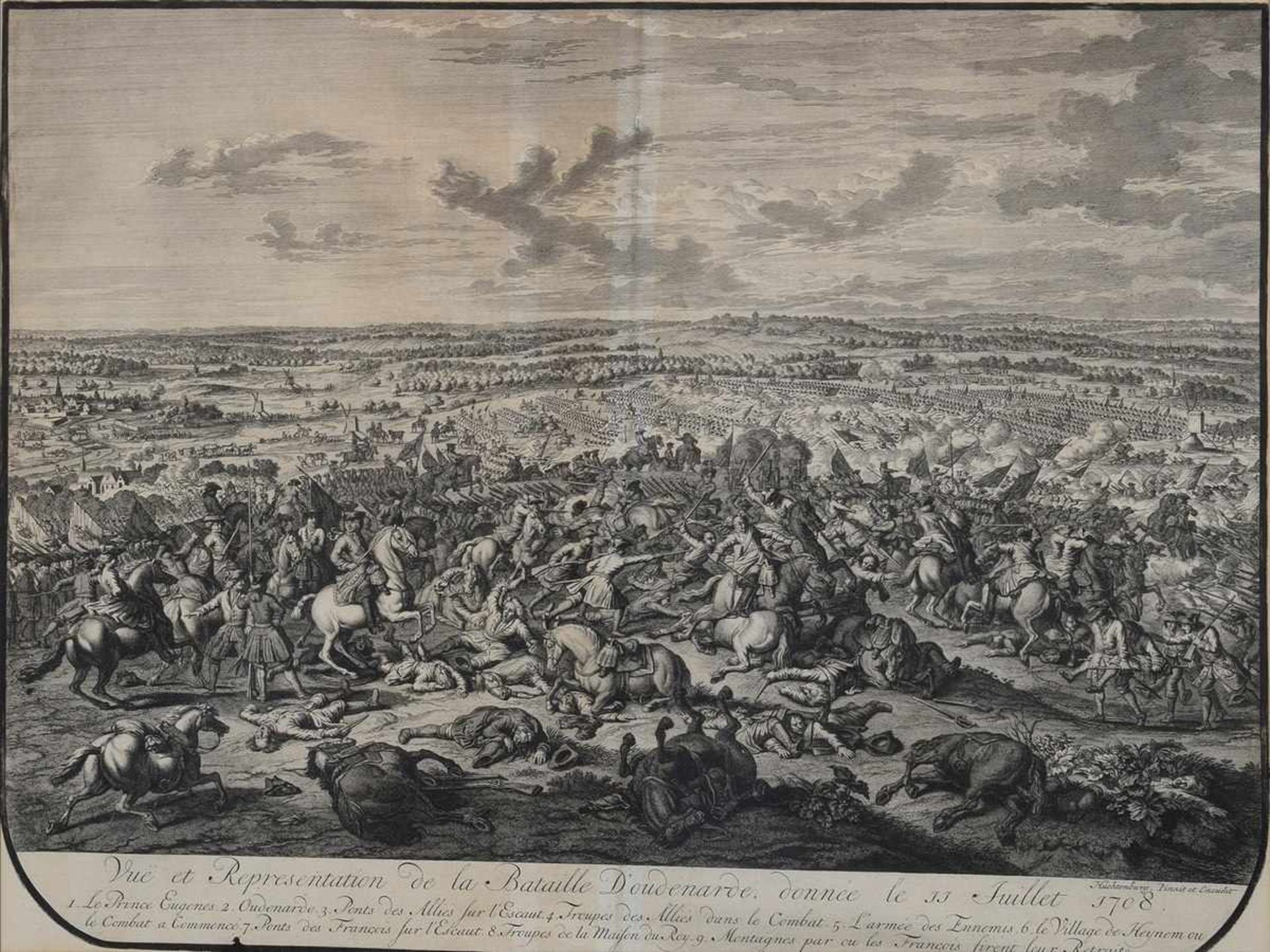 9 Diverse Huchtenberg, Jan van (1647-1733) "Vue et Representation de la Bataille de Zenta ( - Bild 8 aus 21