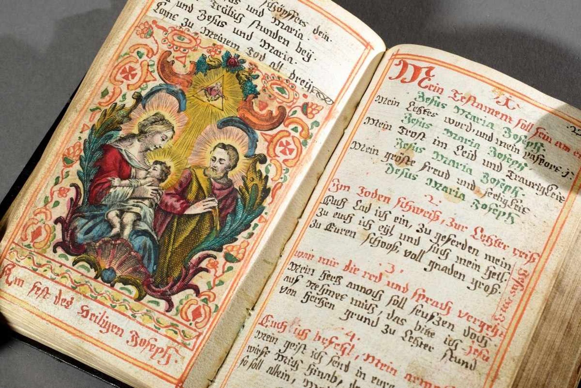 Handgeschriebenes und -gemaltes Gebetbuch, mit Widmung: "Dieses Buch hatt Dernadus Pellentz - Bild 4 aus 4