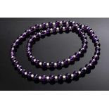 Amethyst Zuchtperlenkette, endlos aufgezogen, Ø 8 und 4 mm, L. 87cmAmethyst cultured pearl necklace,