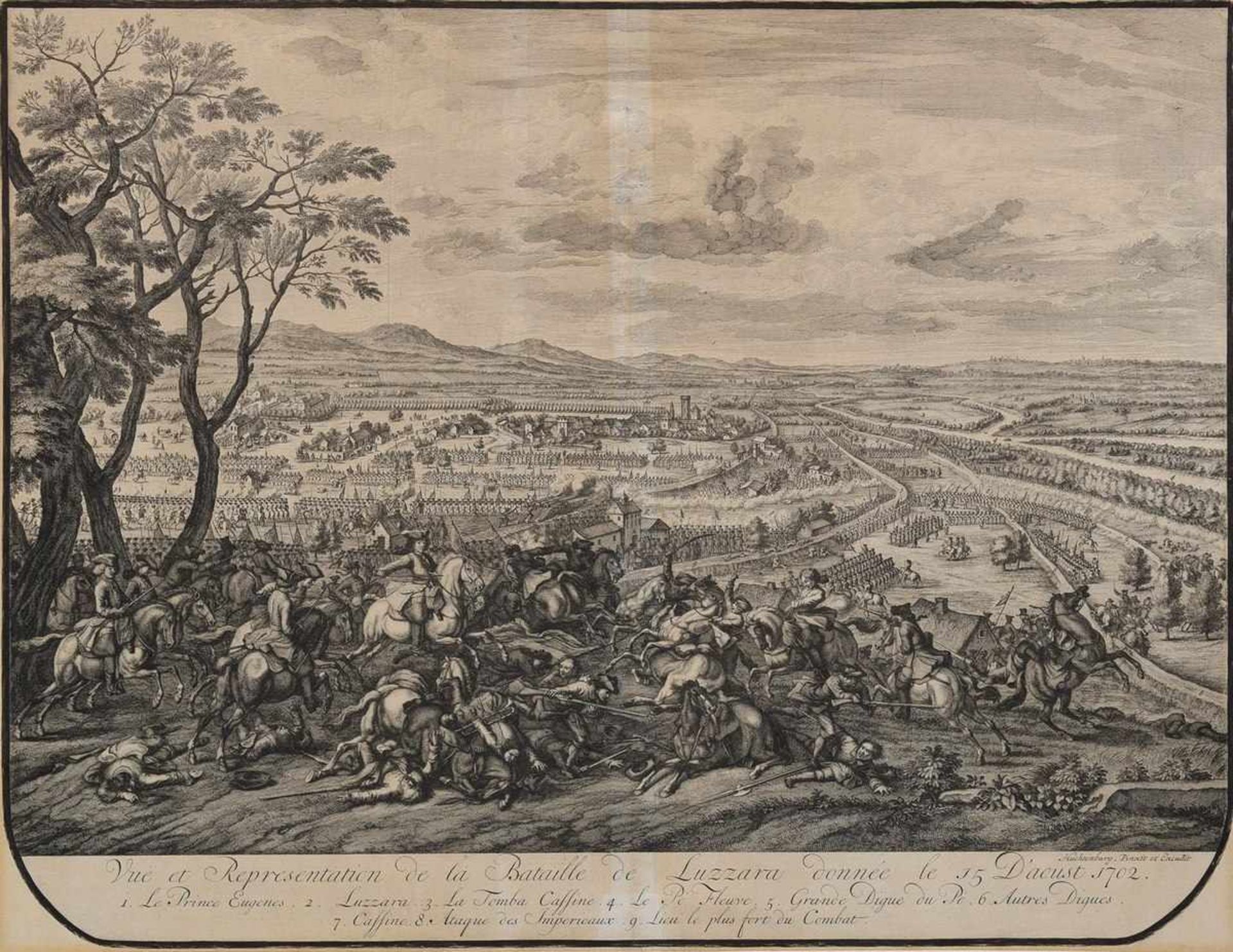 9 Diverse Huchtenberg, Jan van (1647-1733) "Vue et Representation de la Bataille de Zenta ( - Bild 9 aus 21