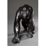 Ruwoldt, Hans Martin (1891-1969) "Orang Utan", Bronze, Guss Barth Elmenhorst, 18x28x10cmRuwoldt,