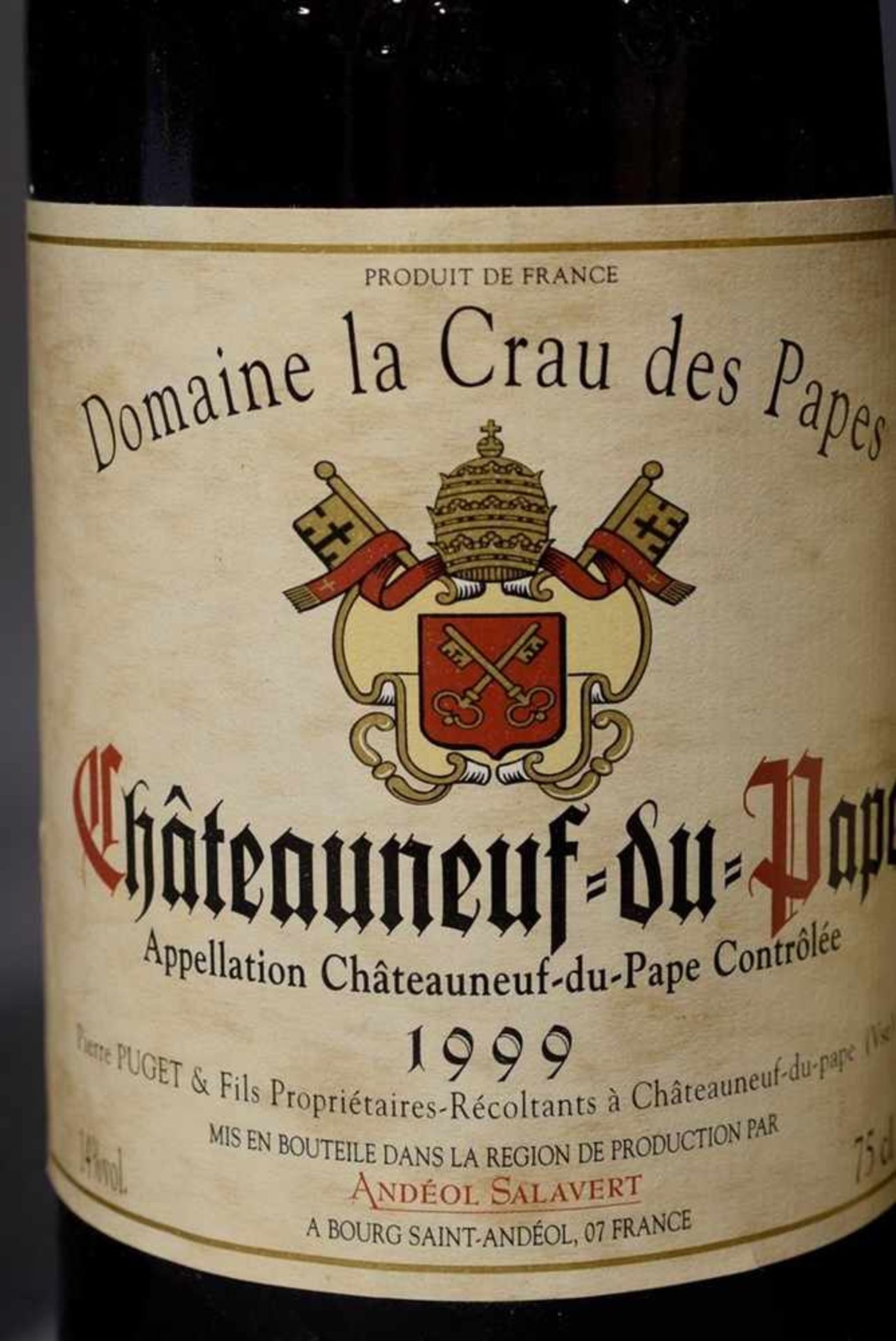 7 Diverse Flaschen Rotweine, Frankreich, Burgund, 2 Flaschen "Domaine la Crau de Papes, - Bild 3 aus 6