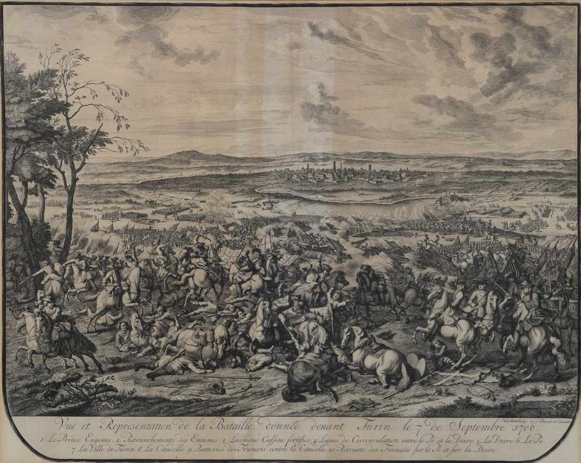 9 Diverse Huchtenberg, Jan van (1647-1733) "Vue et Representation de la Bataille de Zenta ( - Bild 2 aus 21