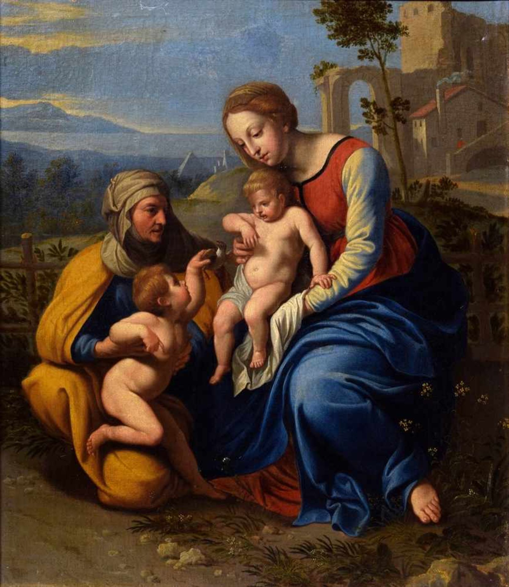 De Champaigne, Philippe (1602-1674), Kopie nach "Heilige Familie mit einem Spatz (Maria und