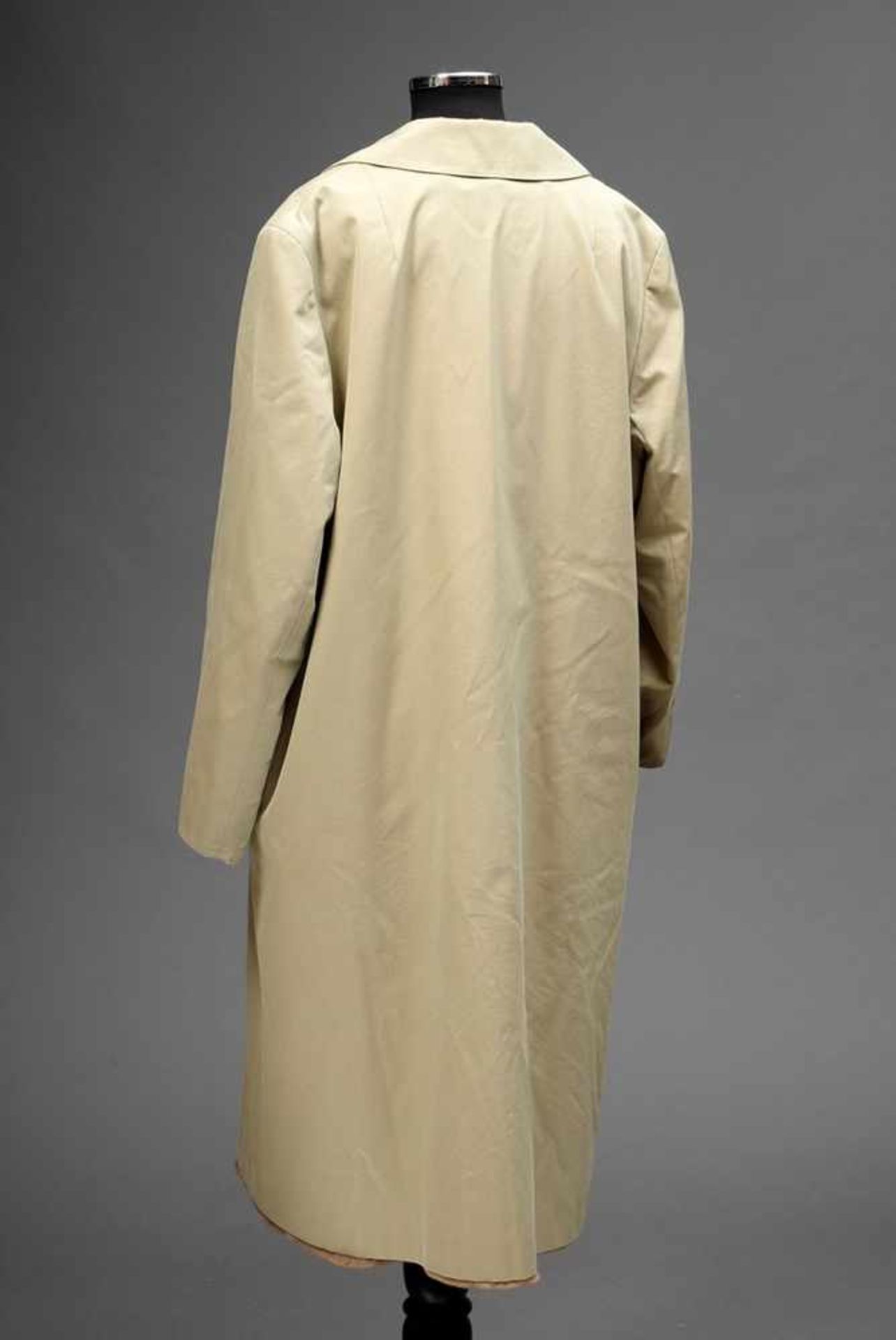 Trenchcoat in Burberry Façon mit geschorenem hellem Nerz Futter, Gr. 40/42, L. 108cmTrenchcoat in - Bild 2 aus 4