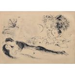 Chagall, Marc (1887-1985) "Liebespaar" 1951, Lithographie, 41/50, u.l.num., u.r. sign., 40x58cm (m.