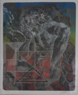 ERNI Hans(1909 - 2015 Luzern) "Die vier Elemente-die Erde", Farblithographie, rechts unten signiert,