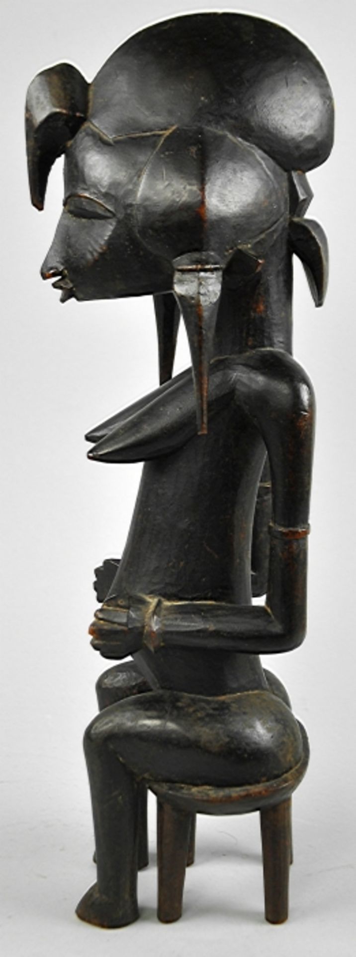 SITZENDE AHNENFIRGUR der Senufo, Elfenbeinküste/ Mali/ Burkina Faso, Stamm der Senufo, Holz, - Bild 2 aus 2