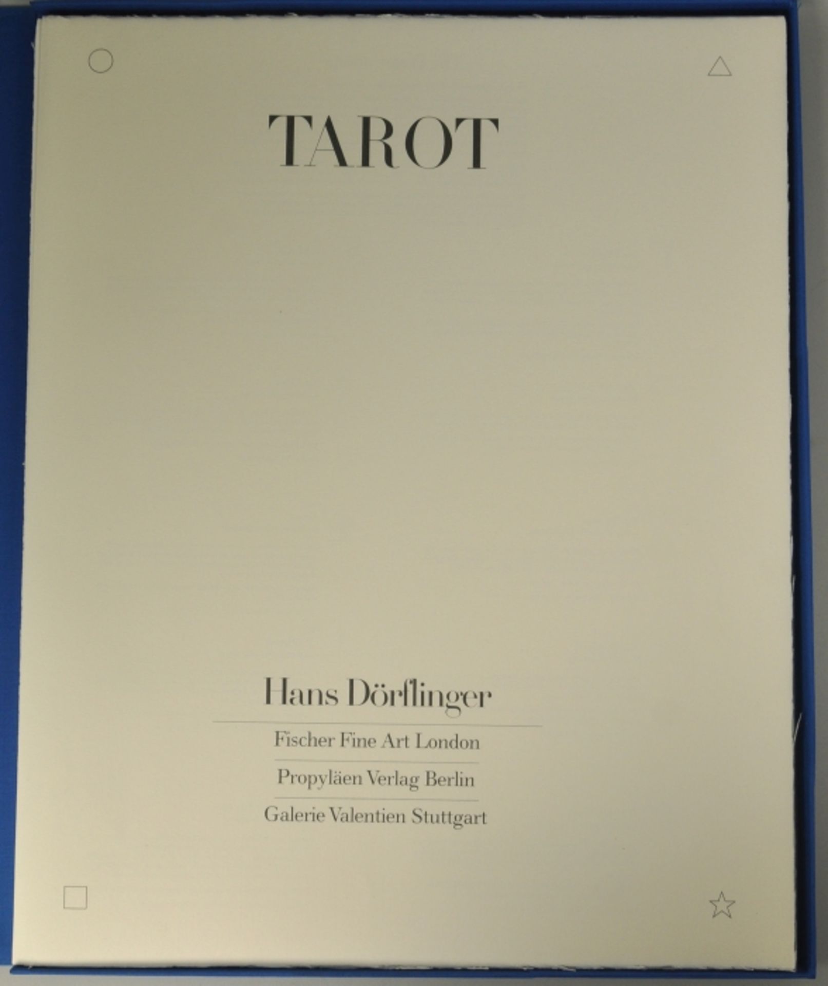 DÖRFLINGER Johannes (1941 Konstanz) "Tarot" groß, Mappe mit 22 Granolithographien auf Büttenpapier - Bild 2 aus 3