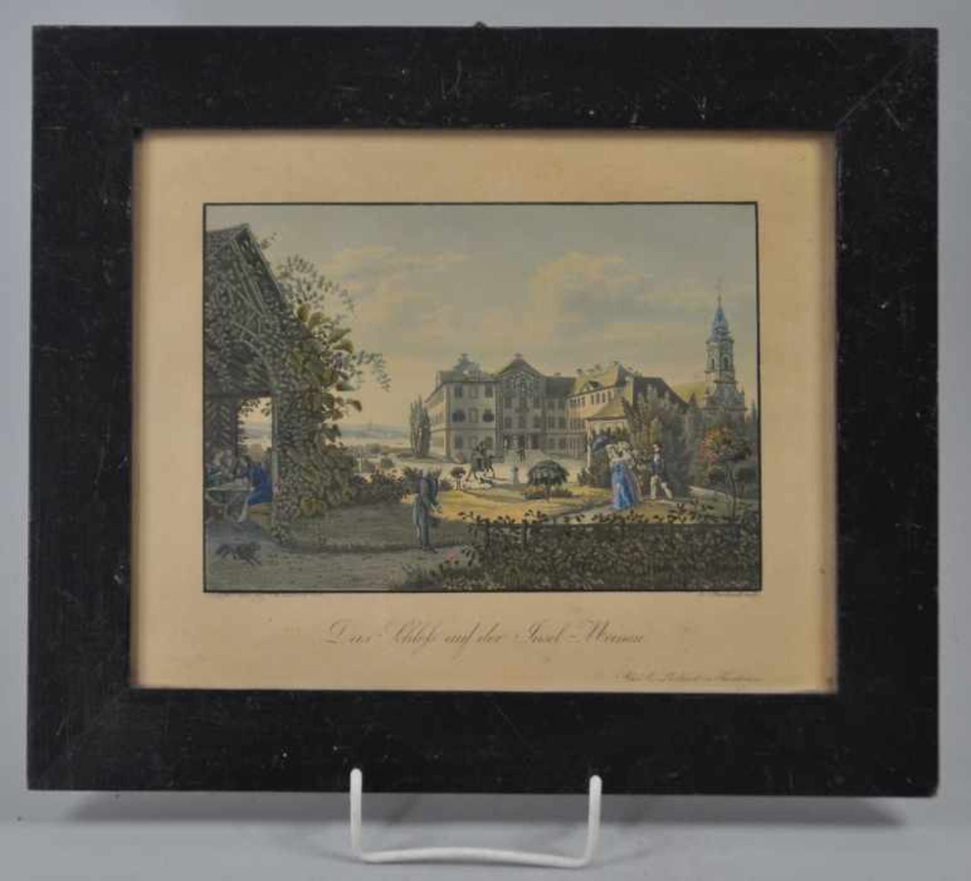 ANSICHT MAINAU (19.Jh.) "Das Schloß auf der Insel Meinau", nach Emanuel Labhardt (1810-1874) u. - Bild 2 aus 2