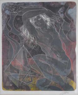 ERNI Hans (1909 - 2015 Luzern) "Die vier Elemente-das Feuer", Farblithographie, rechts unten