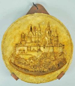 GIPSFORM rund, für Abguß der Burg Hohenzollern, wohl als Backware, Anf. 20.Jh., D 26cm