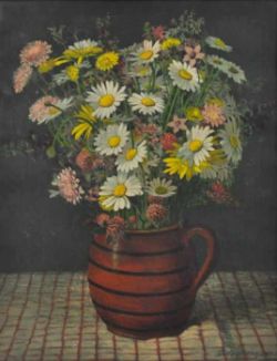 MARQUARD Otto (1928 Stolp - 2015 Celle) "Wieseblumen", mit Margeriten u. Kleeblüten, signiert mit