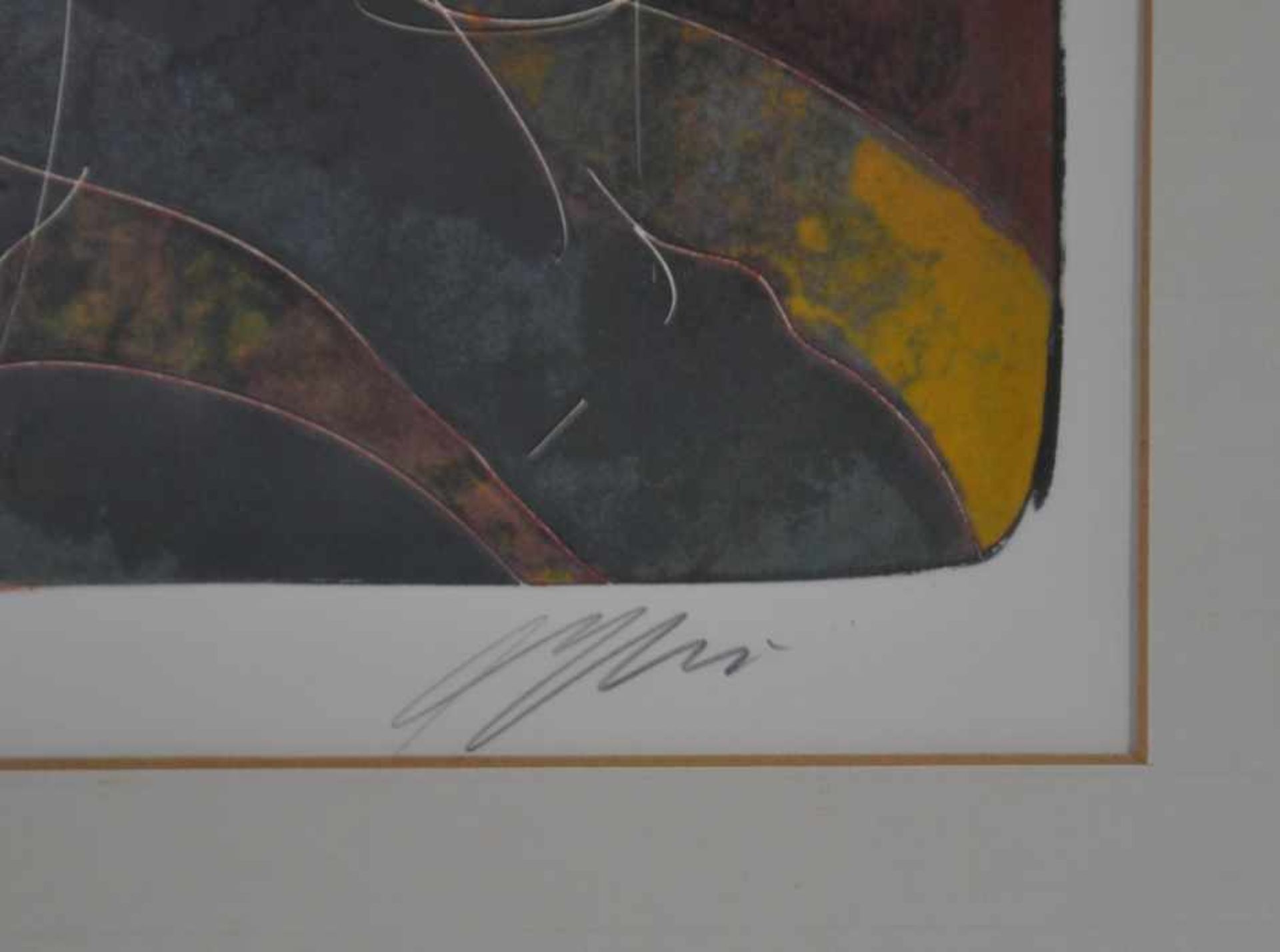 ERNI Hans (1909 - 2015 Luzern) "Die vier Elemente-das Feuer", Farblithographie, rechts unten - Bild 3 aus 3