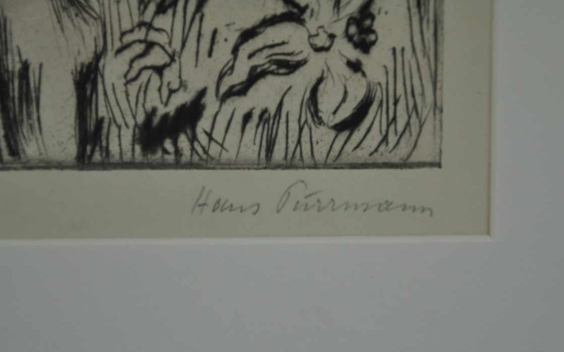 PURRMANN Hans (1880 Speyer - 1966 Basel) "Zwei weibliche Akte" auf der Wiese bei der Toilette, - Bild 3 aus 3