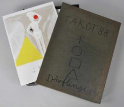 DÖRFLINGER Johannes (1941 Konstanz) "Tarot 88" Mappenwerk mit 22 Farbtafeln, handgedruckt in dem