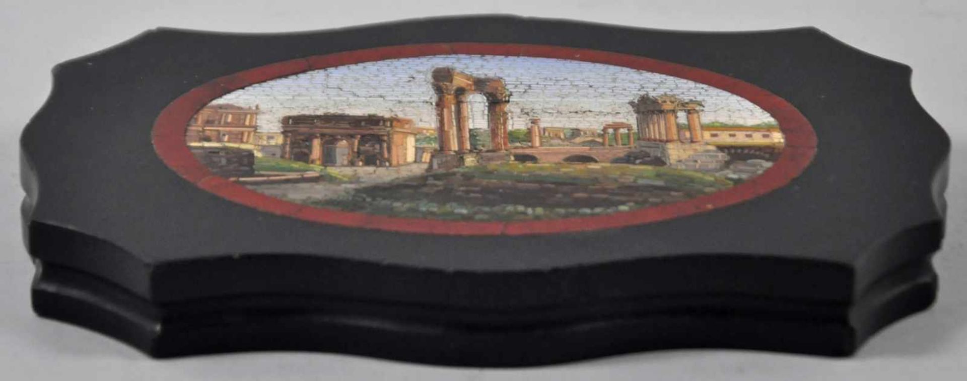 MICROMOSAIK mit Ansicht des Forum Romanum von den Kapitolinischen Museen aus gesehen, ovales - Bild 2 aus 2