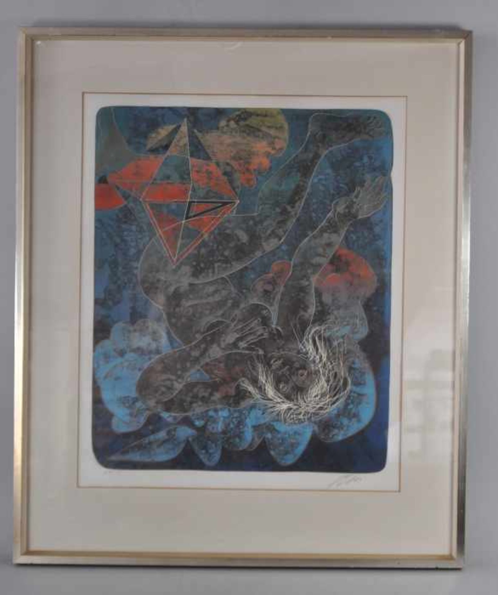 ERNI Hans (1909 - 2015 Luzern) "Die vier Elemente-die Luft", Farblithographie, rechts unten - Bild 2 aus 3