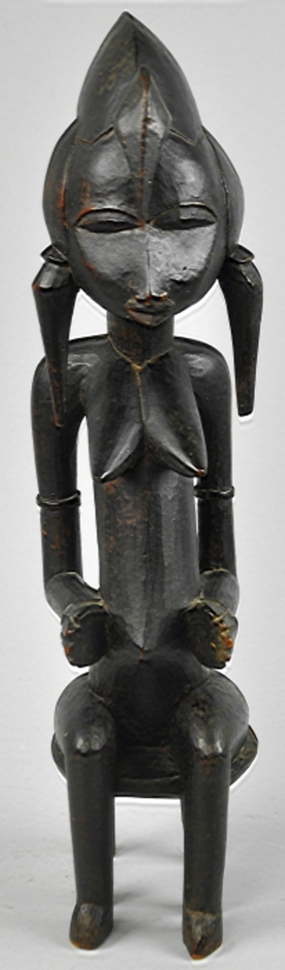 SITZENDE AHNENFIRGUR der Senufo, Elfenbeinküste/ Mali/ Burkina Faso, Stamm der Senufo, Holz,