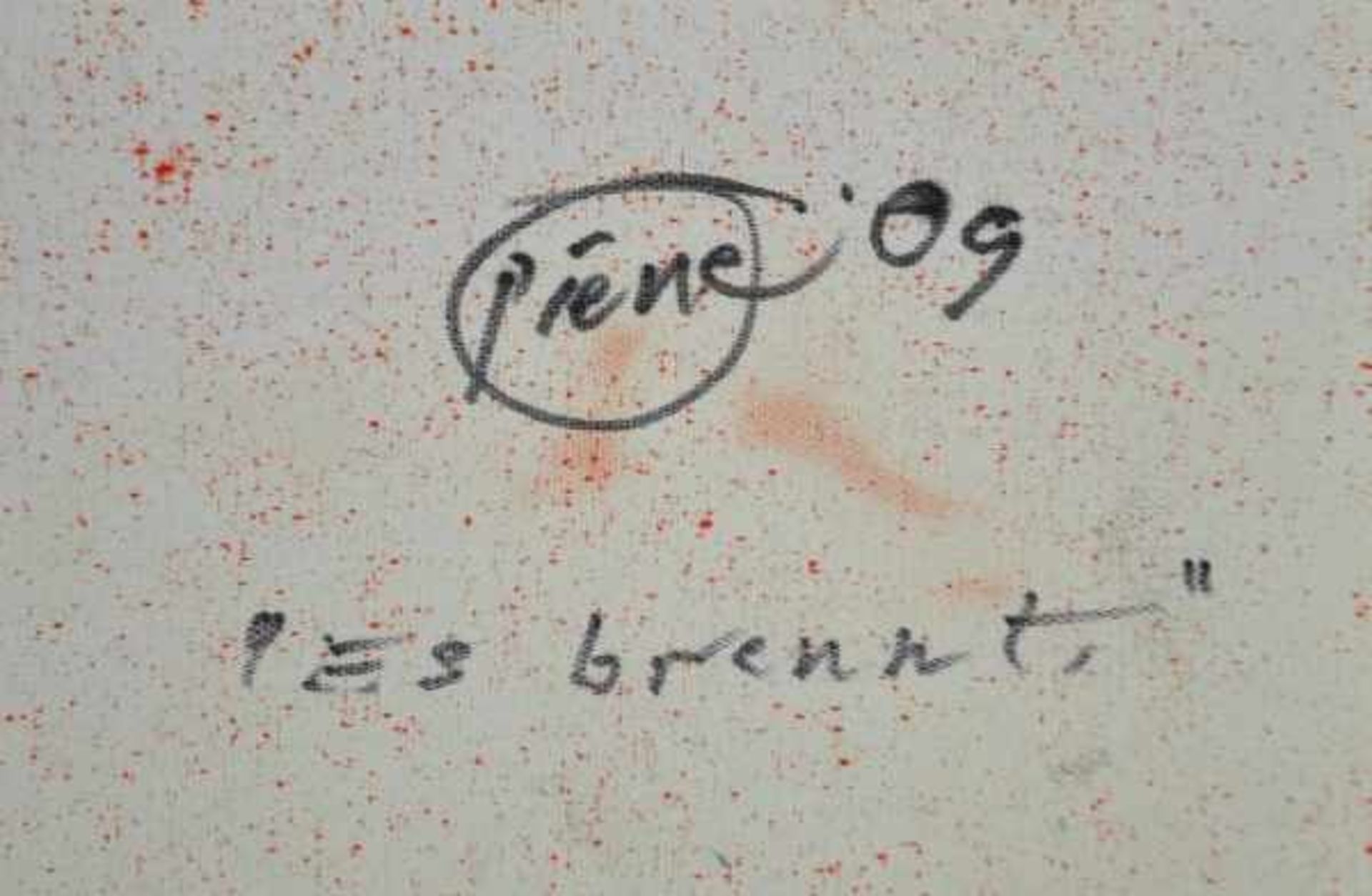 PIENE Otto (1928 Laasphe - 2014 Berlin) "Es brennt", rückseitig auf der Leinwand signiert, datiert - Bild 3 aus 5