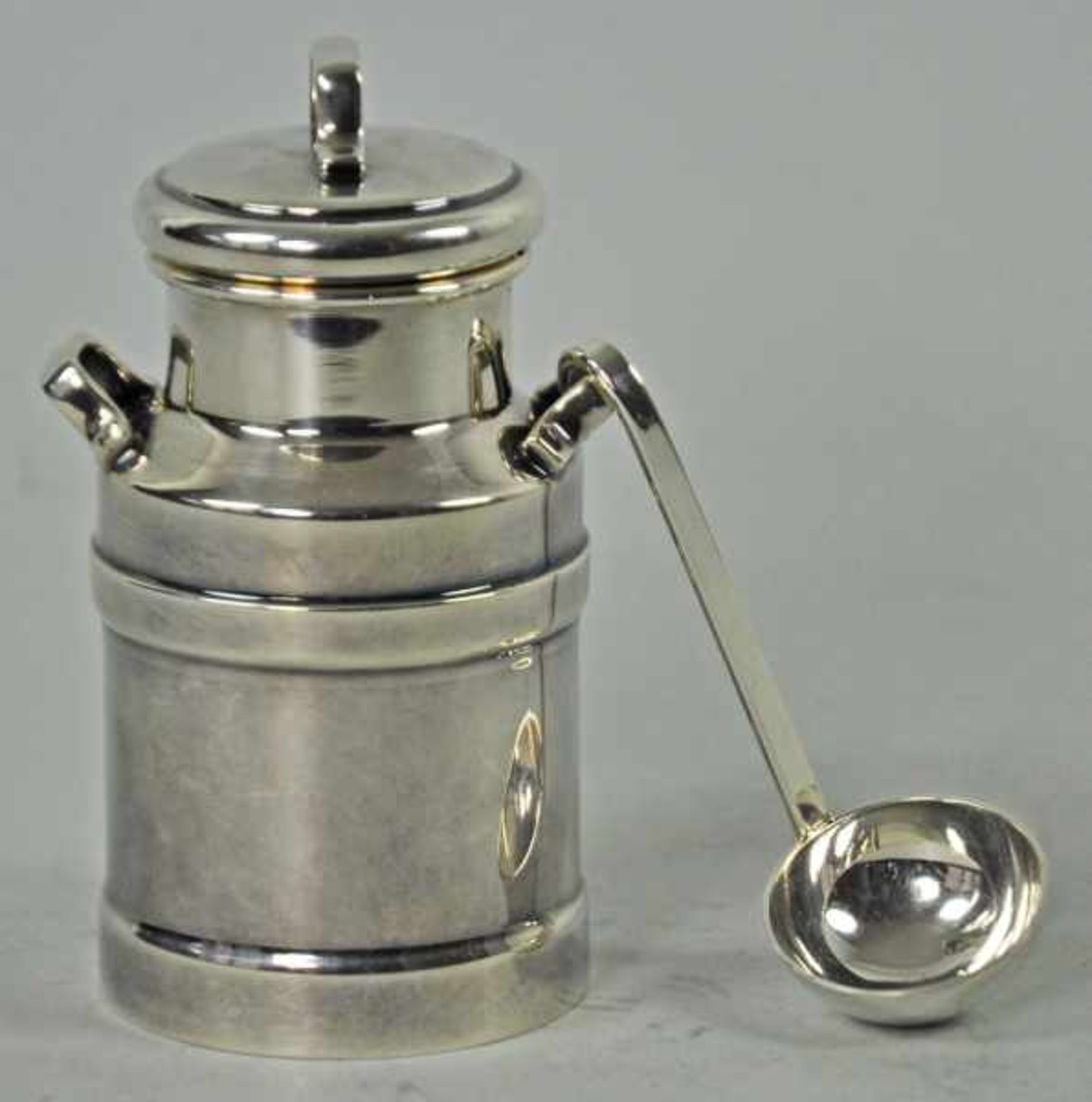 MILCHKÄNNCHEN mit Schöpfer, Miniatur, Cartier, Silber 925, 197gr, 10,5cm