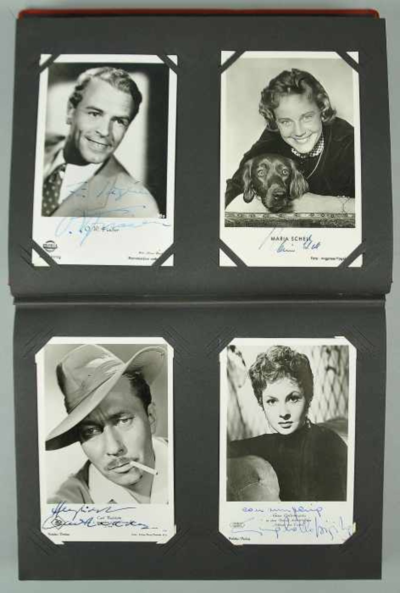 SAMMELALBUM mit Autographen von Künstlern 50er/70er Jahre, ca. 70 signierte Autogrammkarten von - Bild 12 aus 25