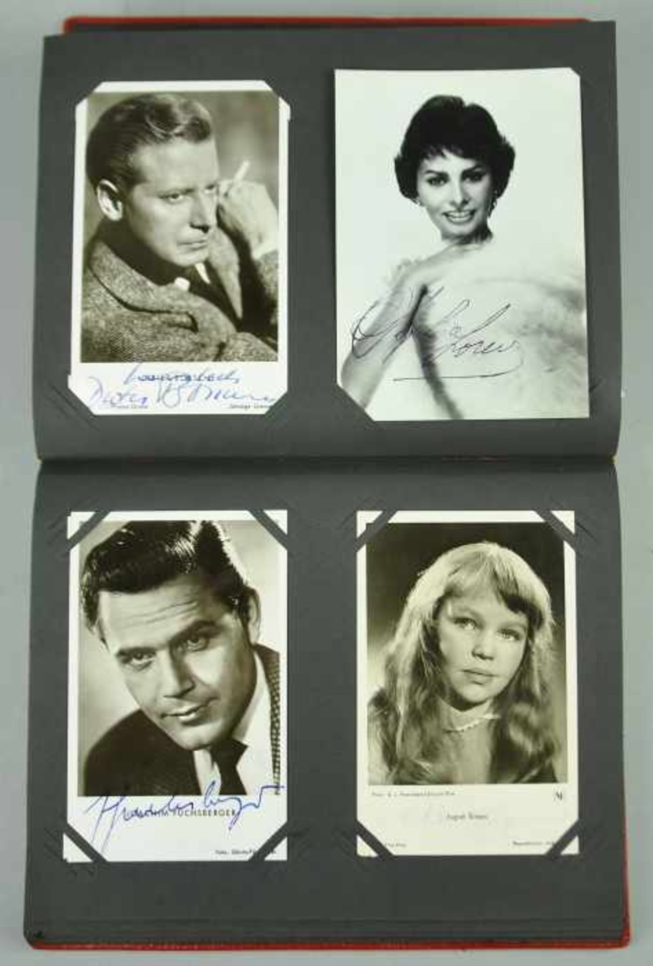 SAMMELALBUM mit Autographen von Künstlern 50er/70er Jahre, ca. 70 signierte Autogrammkarten von - Bild 24 aus 25