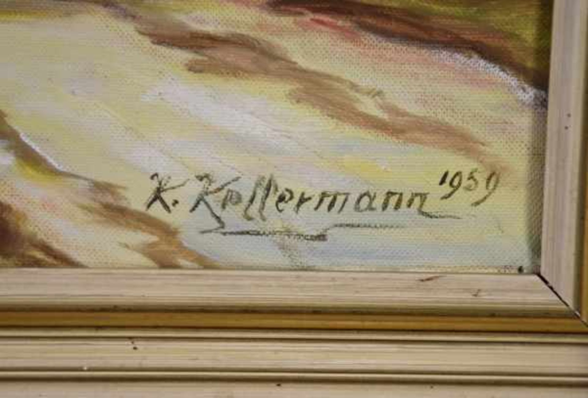 KELLERMANN Karl (1881 - 1968) "Blick auf den Bodensee" mit Reichenau u. im Hintergrund Hegauberge, - Image 5 of 7