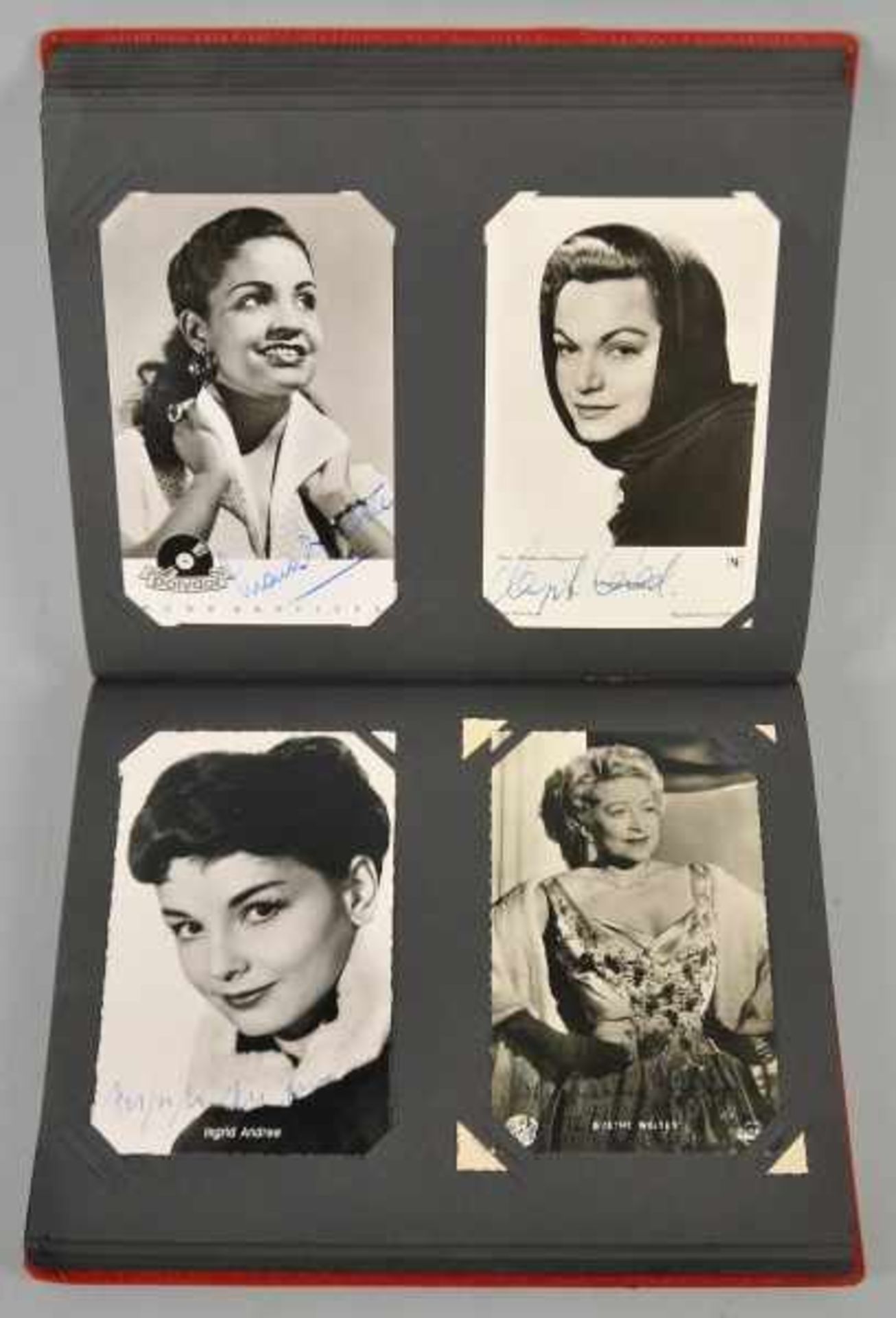 SAMMELALBUM mit Autographen von Künstlern 50er/70er Jahre, ca. 70 signierte Autogrammkarten von - Bild 3 aus 25