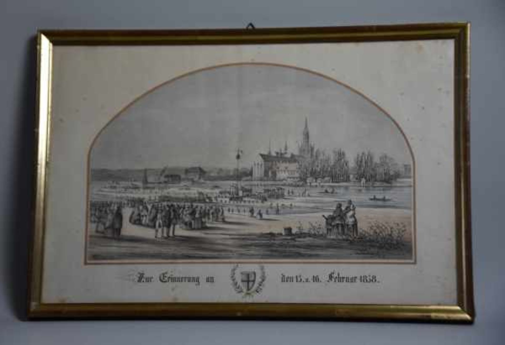 KONSTANZ "Zur Erinnerung an den 15. und 16. Februar 1858", Blick auf die Stadt von der Seestraße mit - Bild 2 aus 2